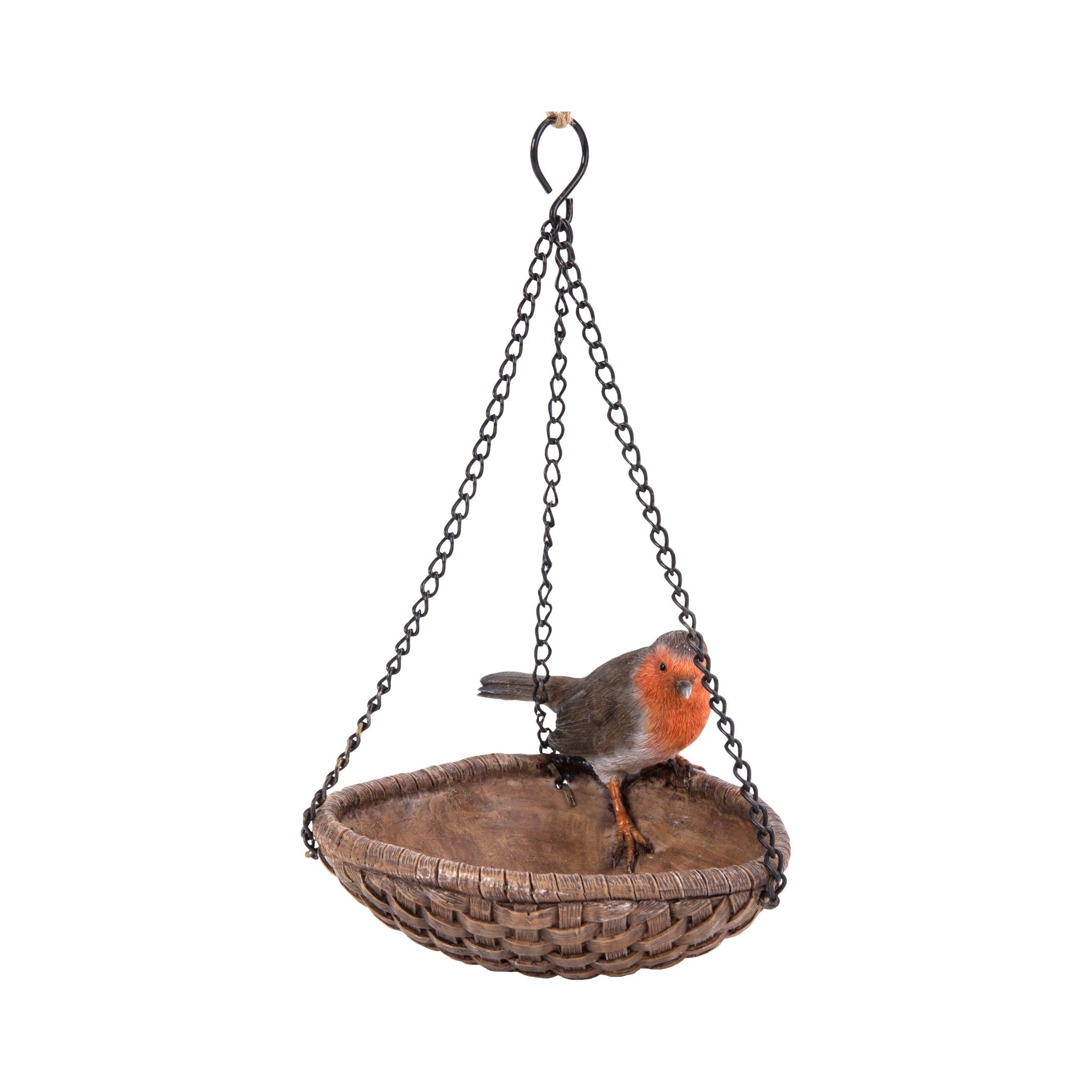 Hanging Robin Heart Feeder Garden Ornament