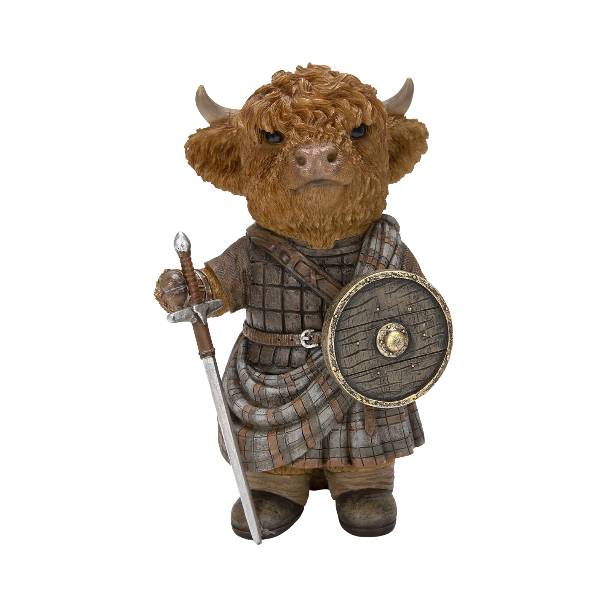 Highland Cattle William Wallace – Scottish Warrior Figurine Ornament