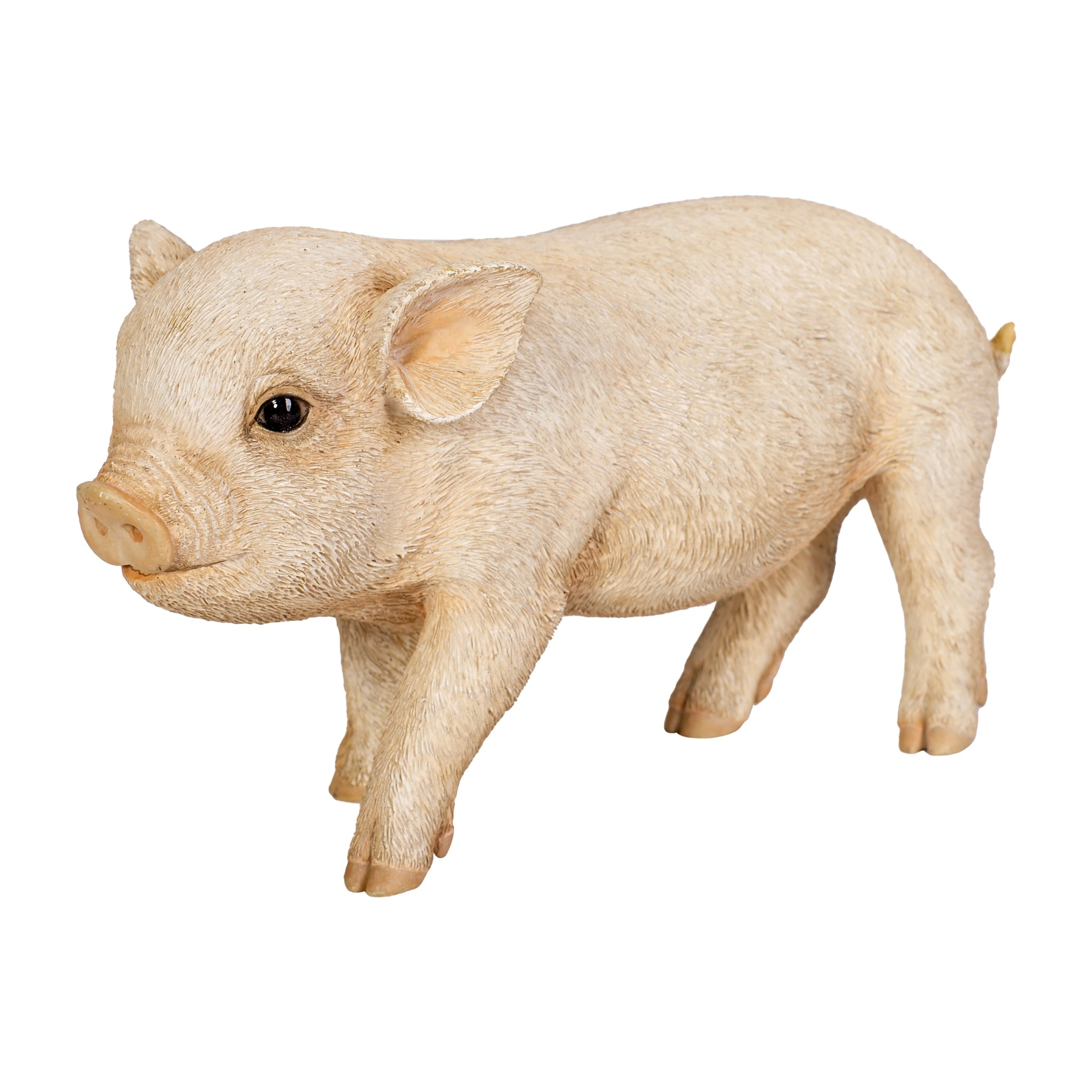 Natural Colour Standing Micro Pig - Farmyard Ornament