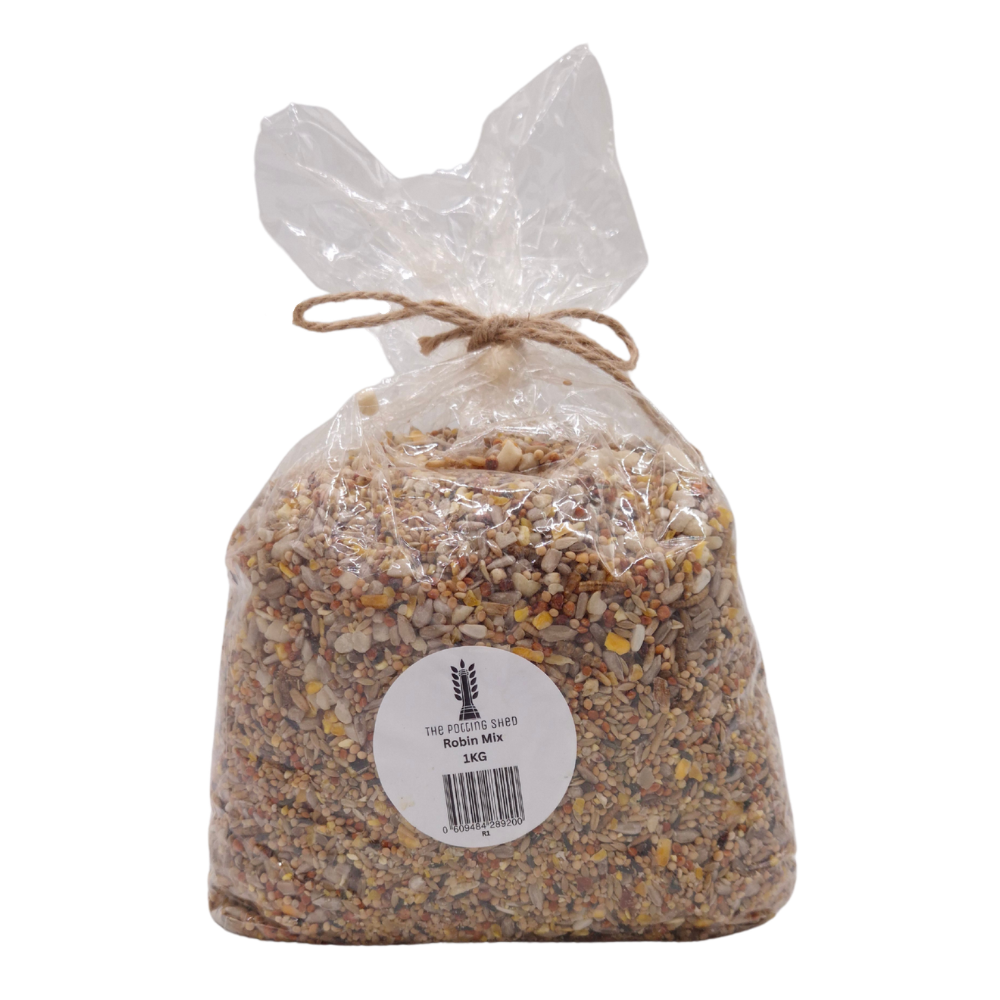 Robin Bird Seed Mix – 1kg Compostable Bag